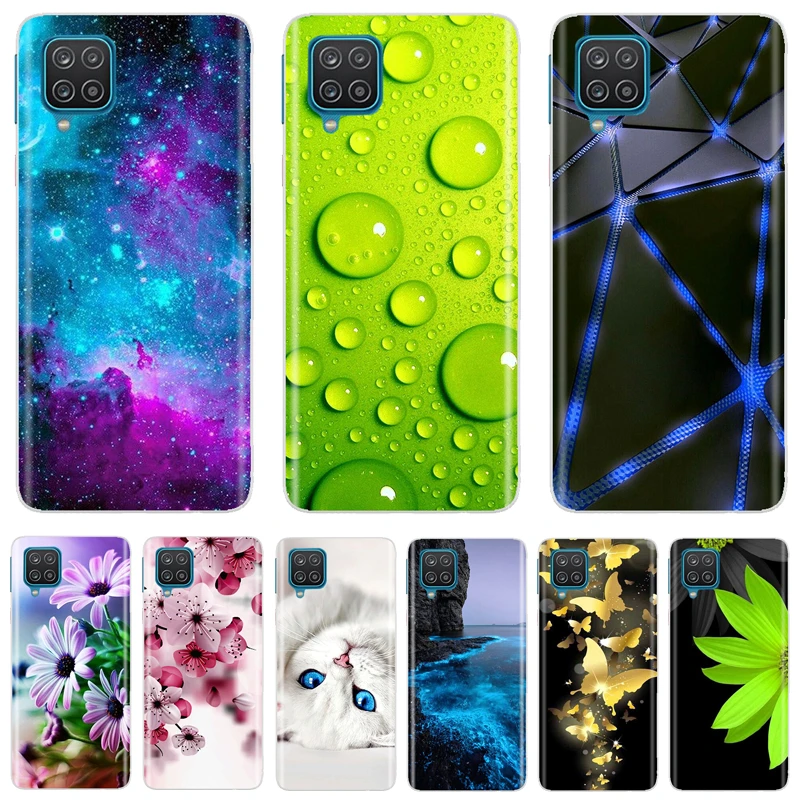 waterproof phone bag For Samsung Galaxy M12 Case Soft Tpu Silicone Case For Samsung Galaxy M12 M 12 Case Galaxy M12 M127F Cover Coque Fundas Shell designer phone pouch