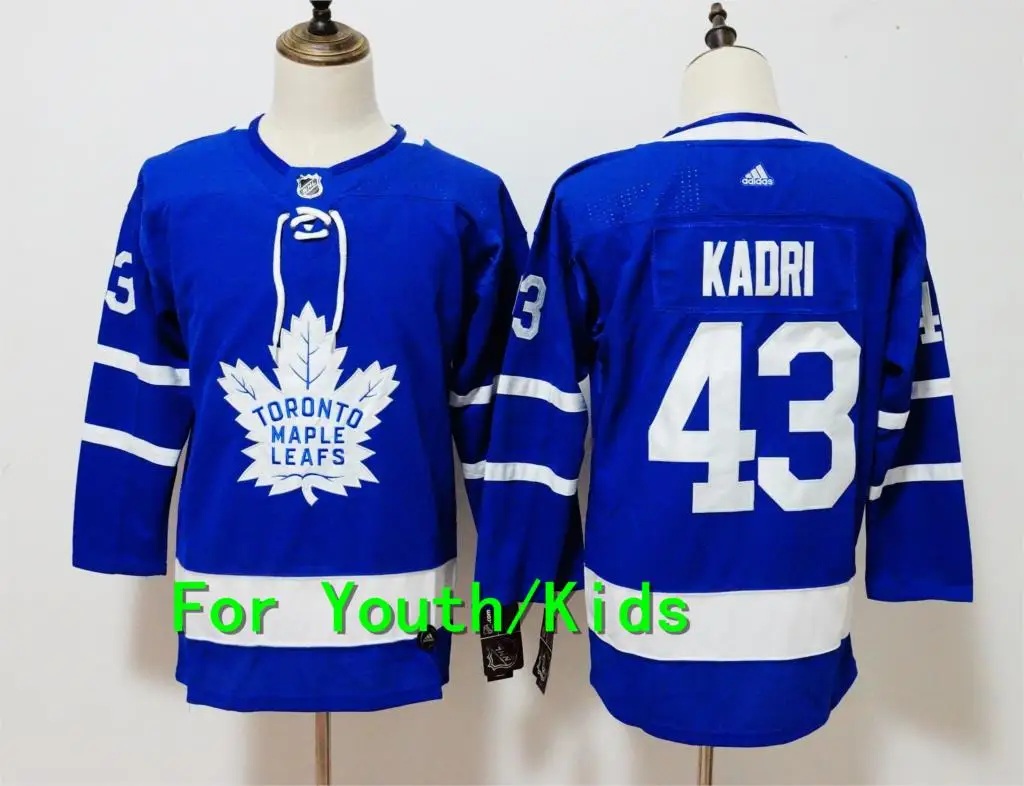 Молодежная вышивка прошитая Toronto Maple#34 Auston Matthews 31 Frederik Andersen 91 John Tavares 16 Mitchell Marner детская футболка - Цвет: Розовый
