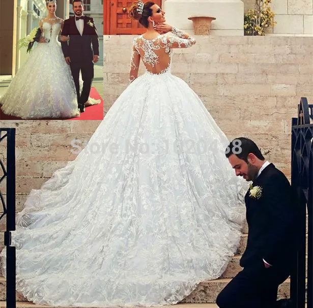 Великолепное длинное кружевное платье принцессы с вышивкой; Vestidos De Noiva; свадебное платье с длинными рукавами и аппликацией; платье для матери невесты с открытой спиной