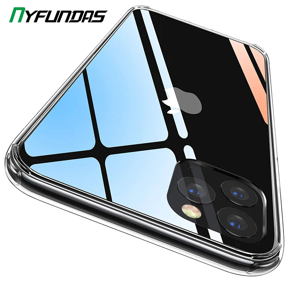 Прозрачный чехол для iPhone 11 4 4S 6 6S X XR XS Max 7 8 Plus Pro 5 5S SE 5C прозрачная Мягкая