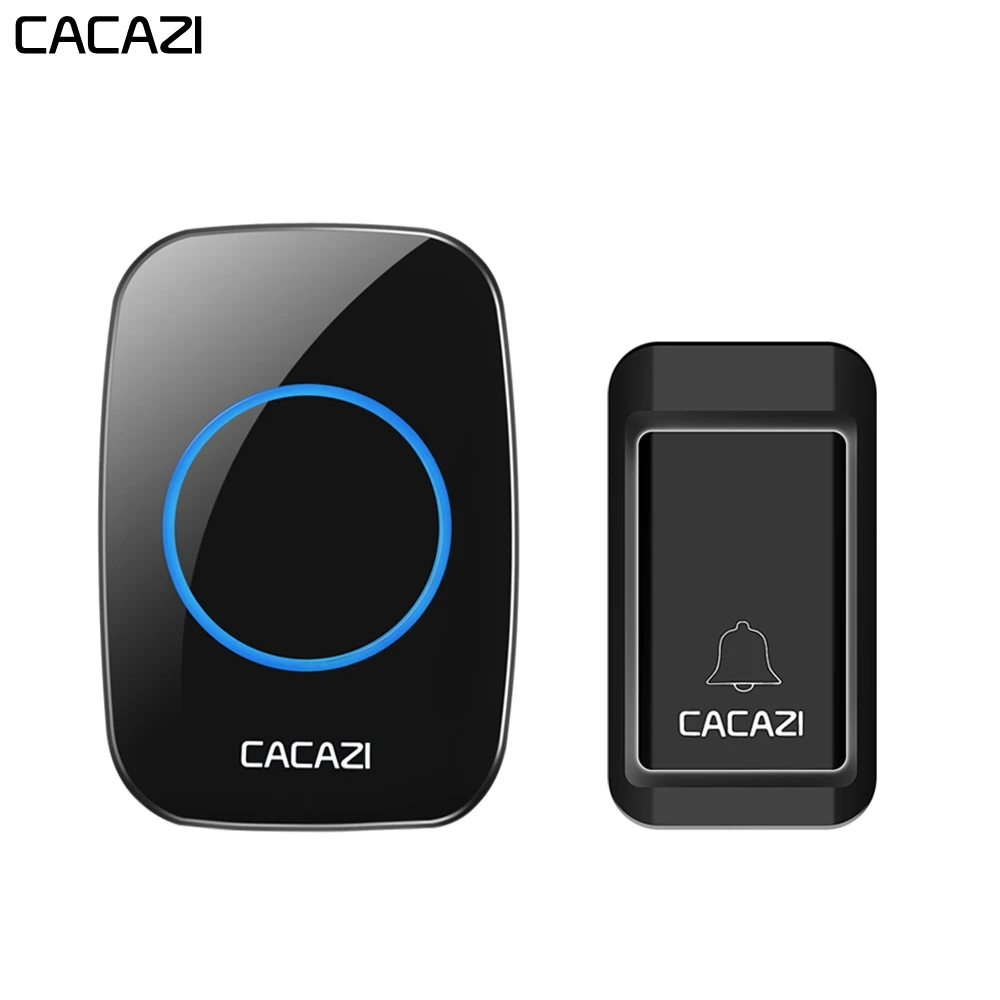 Водонепроницаемый беспроводной дверной звонок CACAZI без батарейки 120 м|wireless doorbell