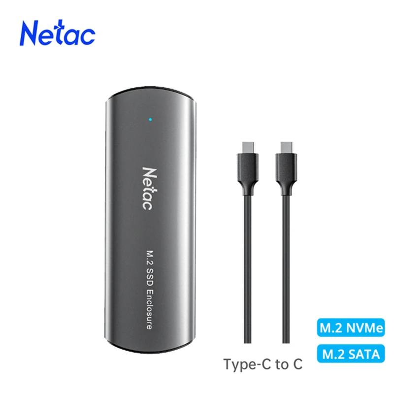 laptop hard disk external case Netac M.2 NVMe SSD Case 10Gbps External Hard Drive Box M2 SATA HDD Case Type C to C with adapter HD HDD External Enclosure 3.5 hdd external case HDD Box Enclosures