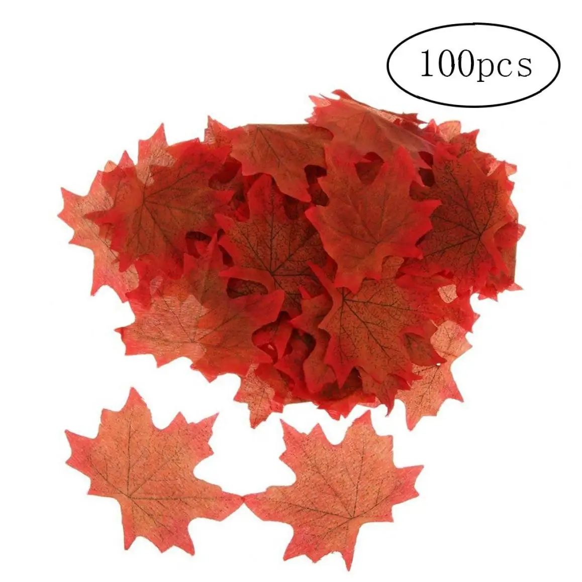 100Pcs Artificial Maple Leaves Fall Mixed Colors for Wedding Festival and Events Outdoor Decorations | Дом и сад