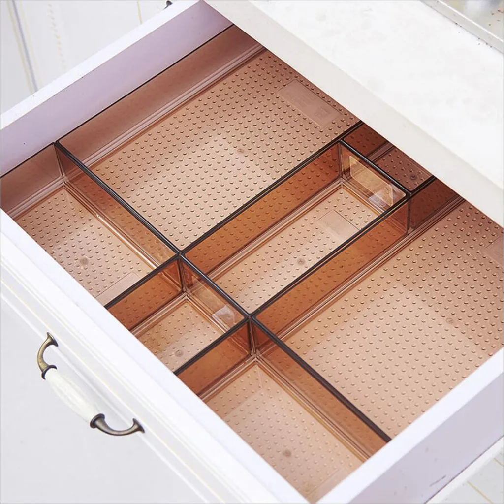 Drawer Organizer Dishes Cloths Adjustable Compartments Kitchen Tray for Utensil, Cutlery, Flatware