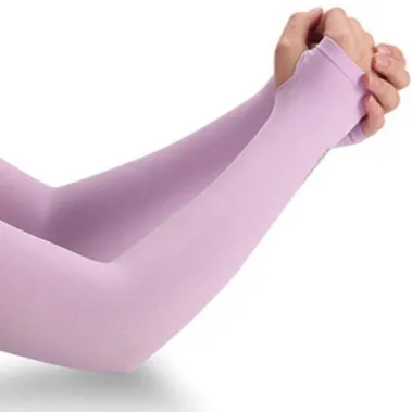 Ткань для льда, набор для рук, летняя спортивная защита от ультрафиолетового излучения, бег, езда, вождения, светоотражающий солнцезащитный крем - Цвет: Фиолетовый