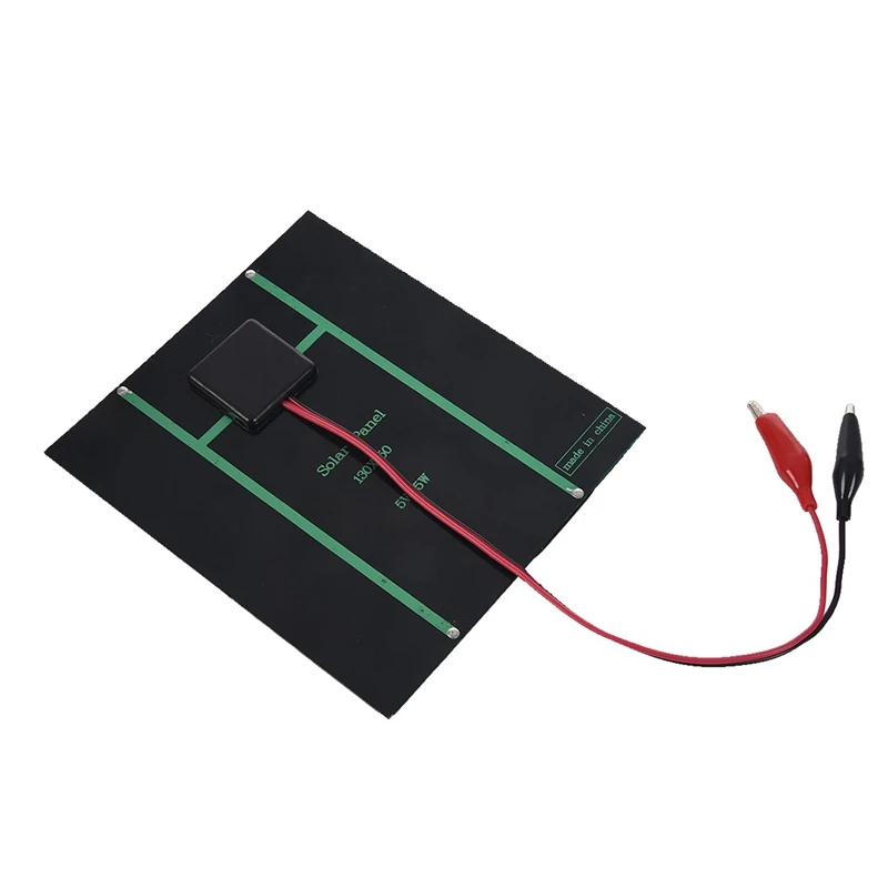 ABKT-2.5W 5V солнечная батарея поликристаллических Панели солнечные+ зажимы типа «крокодил»(для зарядки 3,7 V Батарея Солнечный Зарядное устройство 150*130 мм