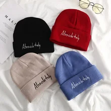 Женская Весенняя Осенняя зимняя однотонная тонкая вязаная шапка; тюрбан для девочек, эластичная теплая шапка