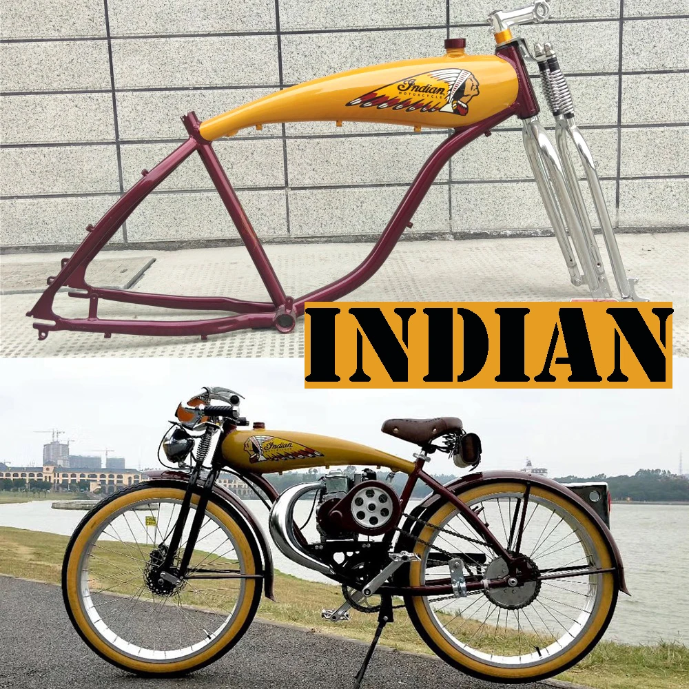 Integrate Top Tube Tank 4.7 Liters Stylish Vintage Bike Frame Chopper