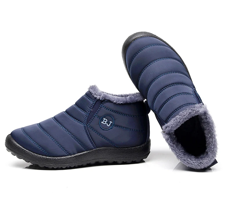 Мужские ботинки; легкая зимняя обувь для мужчин; зимние ботинки из водонепроницаемого материала; зимняя обувь размера плюс 47; слипоны; зимние ботинки унисекс