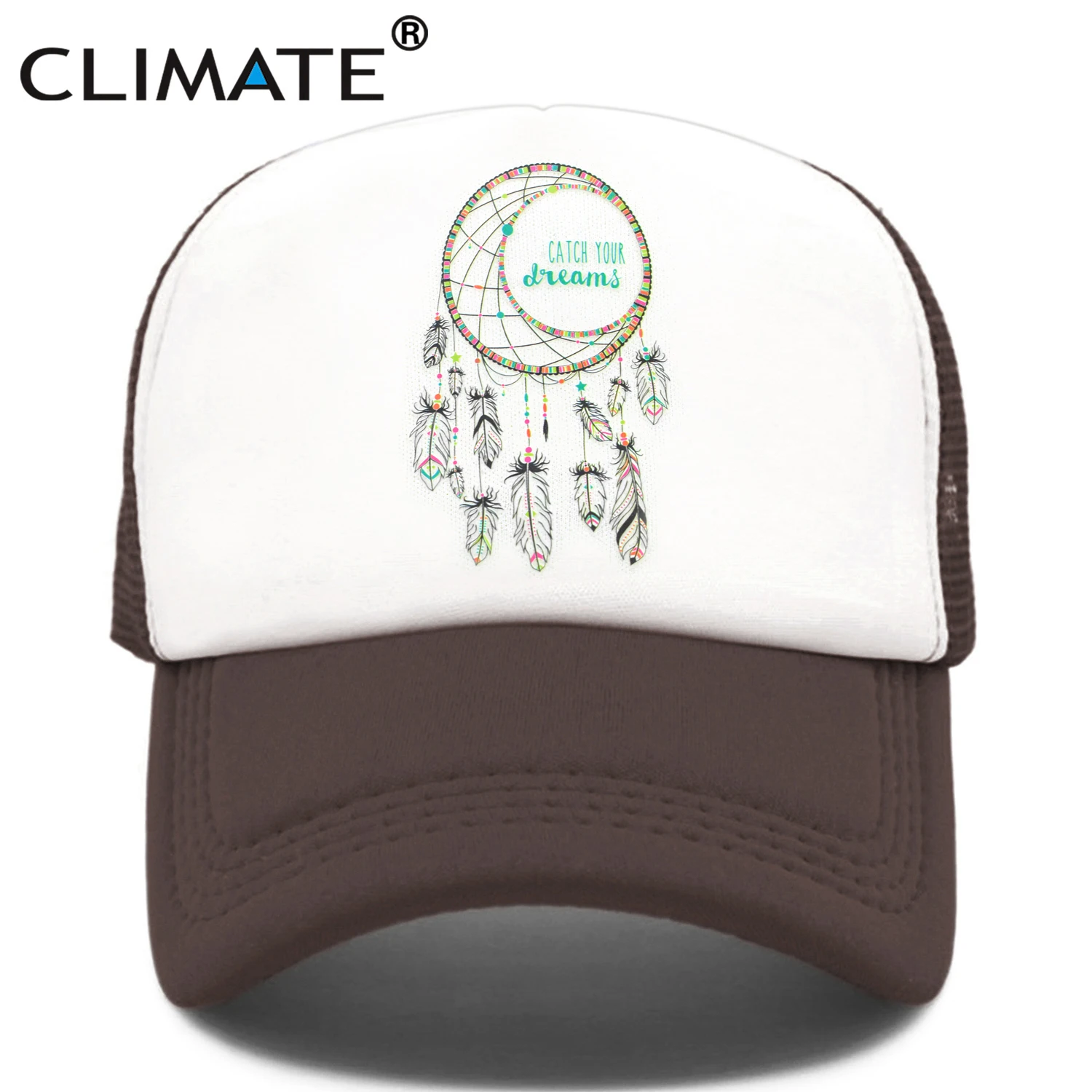 

CLIMATE Dream Catcher Trucker Cap Hat Catch Dream Cap Dream Net Dreamcatcher Mesh Baseball Cap Hat for Men Women Youth