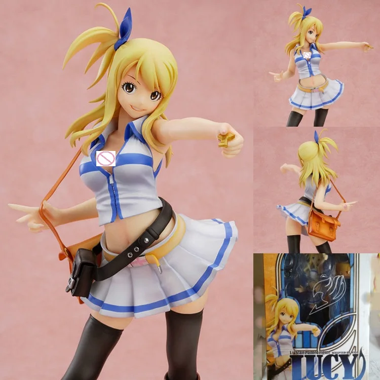 21 см японского аниме Сказочный хвост Lucy Heartfilia Сексуальная отлитая ПВХ фигурка Коллекция Модель мультфильм игрушки подарок Brinquedos