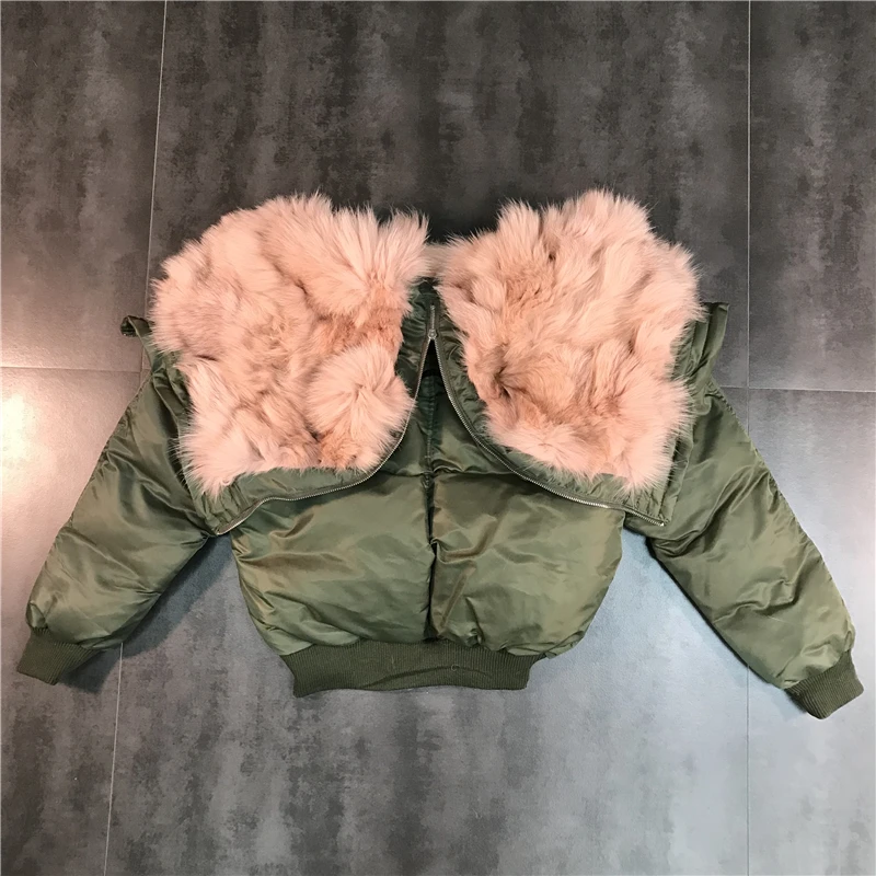 Зимние корейские новые утолщенные теплые хлопковые короткие куртки на молнии с большим лисьим мехом, парки, пальто, верхняя одежда для женщин, модная уличная одежда