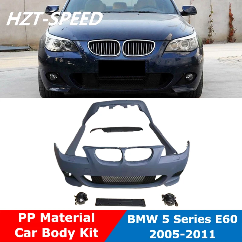 

E60 Modify MT Type PP Unpainted Car Body Kit Front Bumper Side Skirts Rear Bumper For BMW 5 Series 525i 523i 528i 530i 05-11