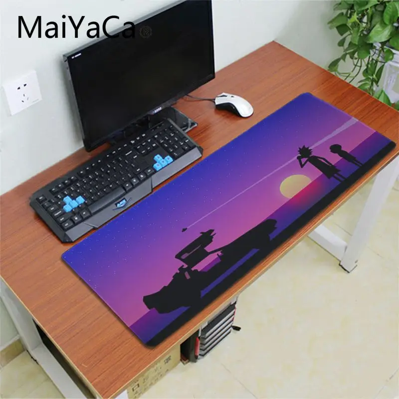 Lock Edge 30x60cm Maiyaca Рик и Морти резиновый коврик для мыши игровой коврик для мыши настольная клавиатура Аниме Коврик для мыши геймер скоростная Версия Настольный коврик - Цвет: Lock Edge 30x60cm