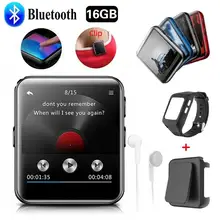 Bluetooth mp3 player touch screen, 8g/16g, clipe, mp3 player para corrida, jogging, suporte fm, vídeo, cronômetro para crianças e adultos