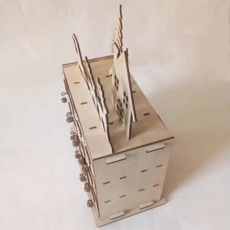 Деревянный Рождественский календарь дом Декор DIY Свадебные украшения шкатулка Рождественский календарь повестки дня дропшиппинг
