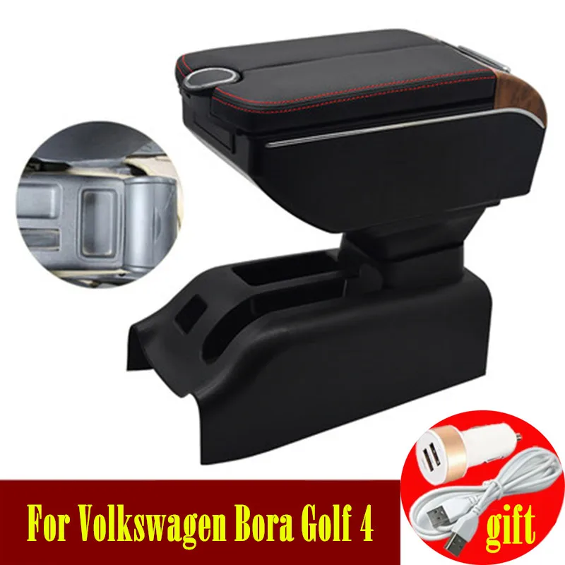 Подлокотник для Volkswagen Bora Golf 4 двойная дверь открывается 7usb консоль хранения