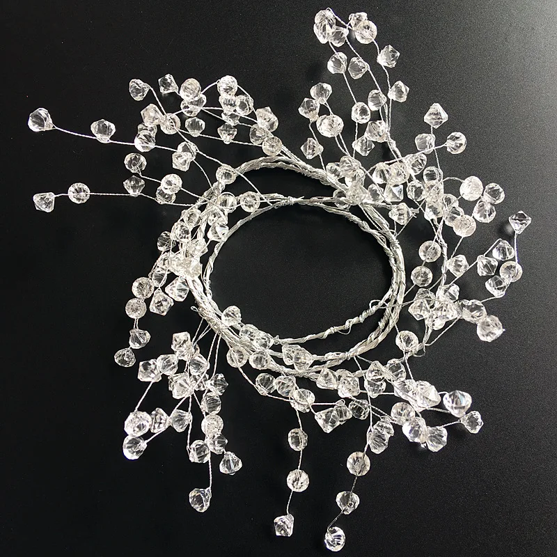 thumbnail image 1 of Cuentas de cristal de 1,2 m/2 m para decoración de bodas, hoteles, diamantes, perlas, ratán, decoración navideña, suministros para fiestas y decoración del hogar, 1 of 5
