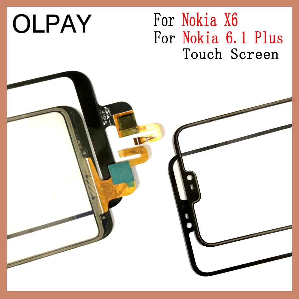 Для Nokia 6,1 Plus, сенсорный экран, дигитайзер, 5,8 дюймов, для Nokia X6, сенсорное стекло, запасные части