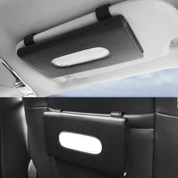 Convenient Car Sun Visor Seat Back Tissue Box Car Tissue Holder Storage Styling Accessories Pumping Paper Storage Box 1Pc
