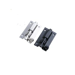 Black silver bolt stainless steel door bolt household hardware bolt solid bold thickened mortise safety door sliding latch lock