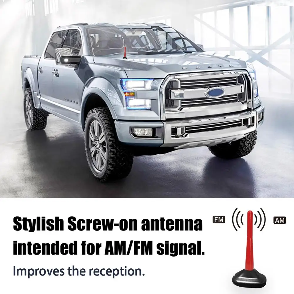 " Короткий Металлический радио антенна мачта для Ford F150 F-150 грузовик автомобиль AM FM XM сигнал приема антенна усилитель стержня Booster 2009