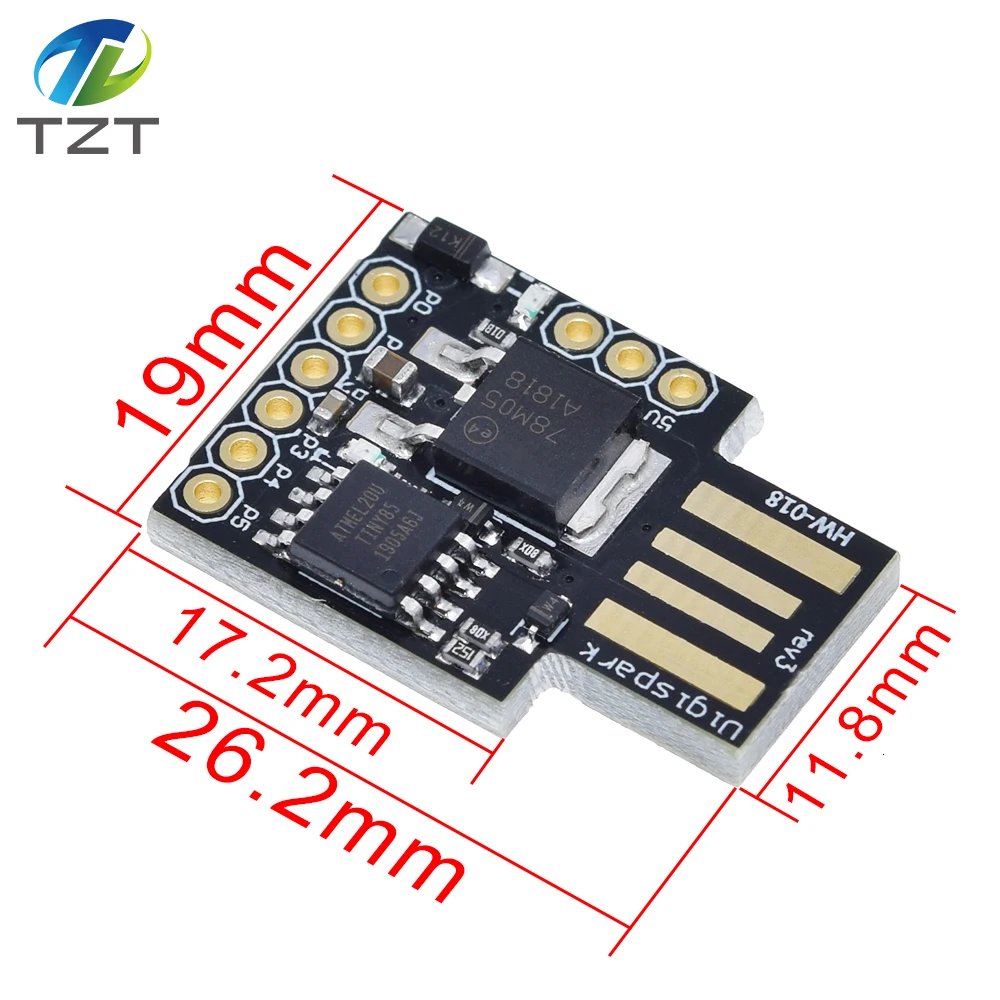 Синий черный TINY85 Digispark Kickstarter микро макетная плата ATTINY85 модуль для Arduino IIC IEC USB