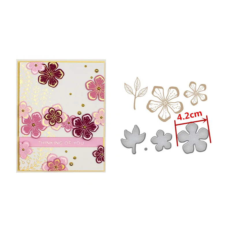 CK0226 "Hello" буквы цветок границы металл Горячая фольга для DIY скрапбукинга Letterpress тисненая картонная открытка для ручной работы - Цвет: CK0226