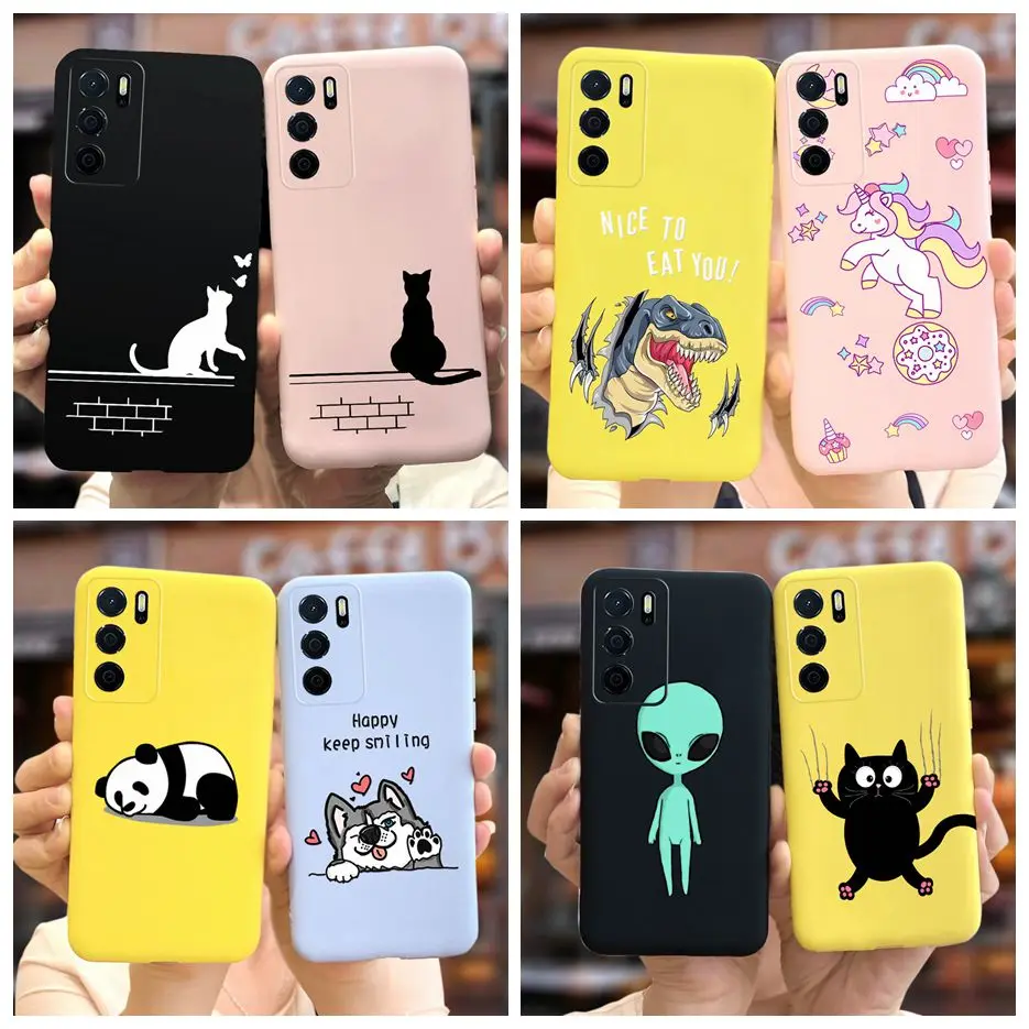 Для Oppo A16 чехол CPH2269 милый мультяшный мягкий силиконовый защитный для A16S A 16 OppoA16 6 52