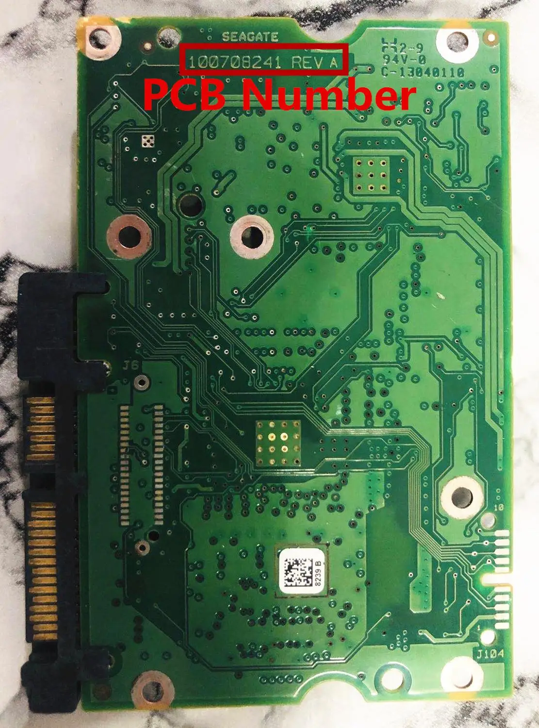 Seagate Desktop Placa de Circuito de Disco Rígido Seagate 100708241 Rev a 8239 b St32090645ns - Imagem 3
