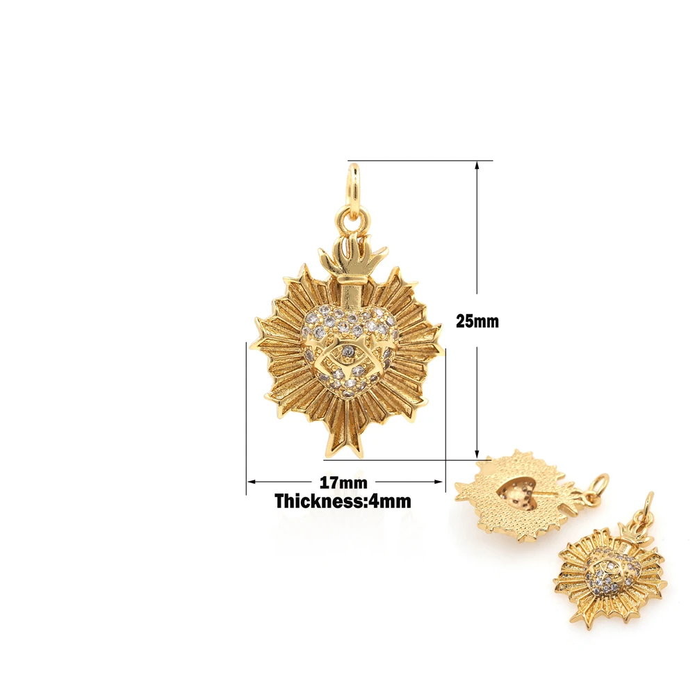 

Diy Jewelry Making Supplies Accessories Zircon Love Pendant Cubic Zirconia CZ Charm Heart Jewelry
