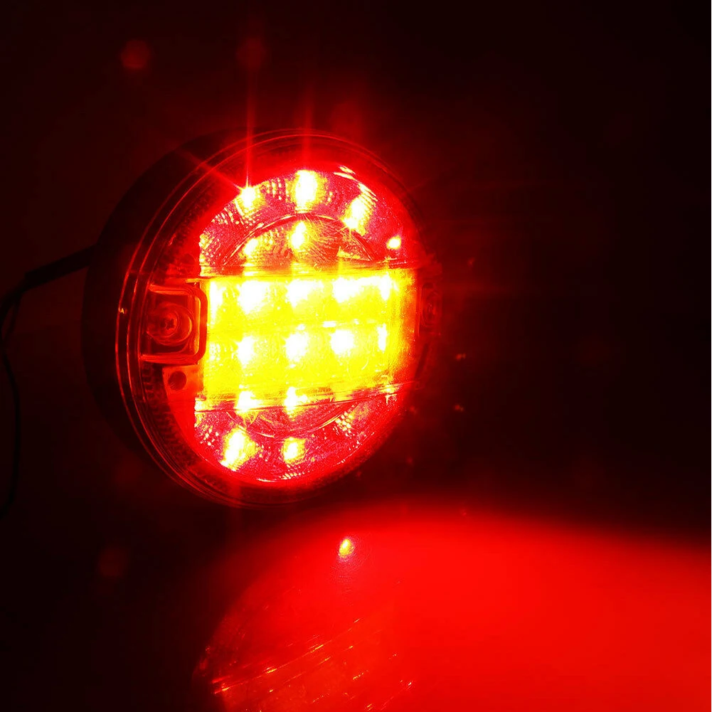 4 дюйма 20LED для грузовика Пластик Предупреждение светильник сигнала поворота прицепа лодки звукоснимателя хвост светильник с индикаторной лампочкой, простая установка
