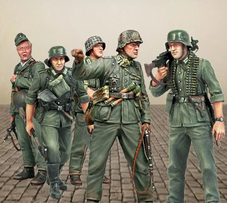 1/35 Набор для моделирования из смолы фигурки солдат (5 фигурок) | Игрушки и хобби