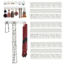 

2 Colors 9pcs/set Paste Wall Hanging Storage Jewelry Hooks Jewelry Display Organizer Earring Ring Necklace Hanger Holder Stand