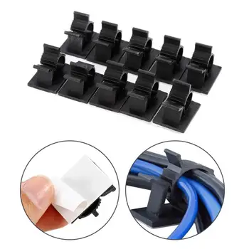 

Adhesive Car Cable Clips Cable Winder Drop Wire Tie Fixer Holder Cord Organizer Management Home Desk Cable Tie Wall Clamp Holder