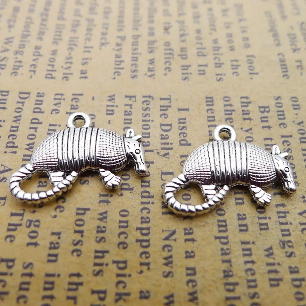 150 шт. гигантские шармы Armadillo 13 мм x 19 сделай сам ювелирное изделие кулон античный