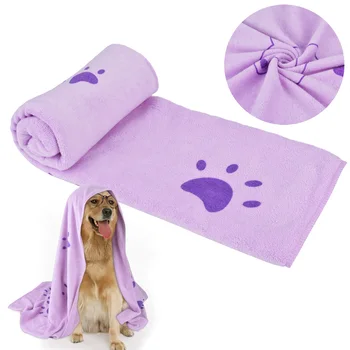 

140X70cm Super-sized Microfiber Strong Absorbing Water Bath Pet Towel Dog Towels Golden Teddy General Washing Towel