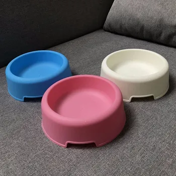 

Pet Resin Round Bowl Dogs Basic Food Dish Easy To Clean Water Feeder Anti Slip Cat Bowl For Dogs And Cats