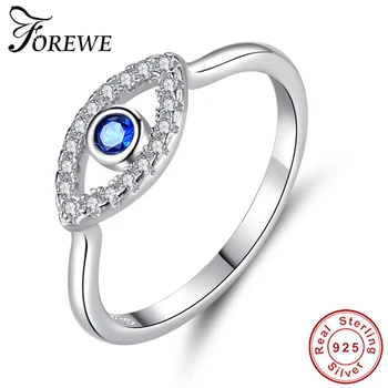 

Forewe Hot Sale 925 Sterling Silver Fatima Hamsa Lucky Eye Finger Rings For Women Fashion Jewelry Gift