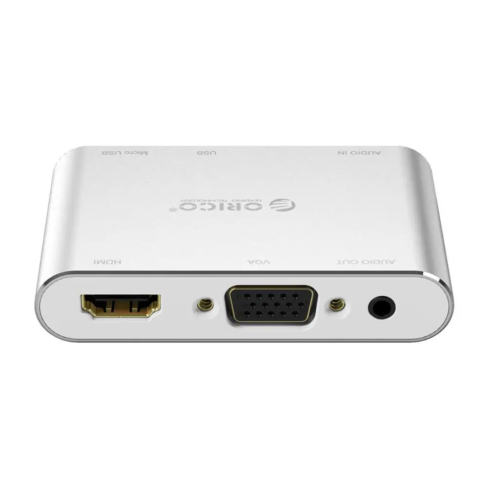ORICO мобильный телефон видео адаптер 1080P HD HDMI VGA для iPhone ipad планшетный конвертер с 3,5 мм AUX аудио адаптер