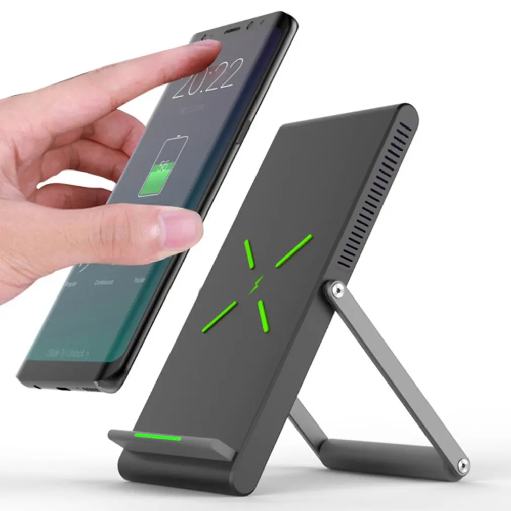 

Wireless Charger Mobile Phone Holder Wireless Charging Digital Double Coil Design Foldable Vertical Fast Charge