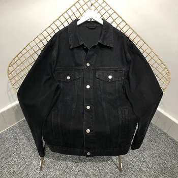 

2020 Autumn Winter Fashion Classic Trendy Brand Luxry Design Rhinestone Diamond Letter Logo Denim Jacket Men Women Top B1