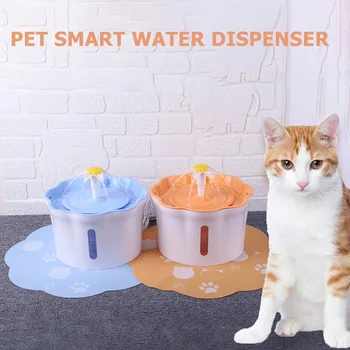 

2.4L LED Electric Automatic Cat Dog Water Fountain USB Dog Pet Mute Drinker Feeder Bowl Pet Fountain Drinking Water Dispenser
