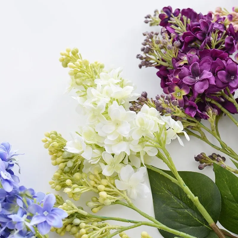  JAROWN Artificial Flowers Silk Lilac Fake Flowers Home Decoration Accessories Wedding Party Bride Bouquet DIY Material Flores (3)