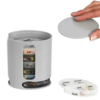 

7 Days Weekly Tablet Pill Medicine Box Holder Storage Organizer Container Case Pill Box Splitters