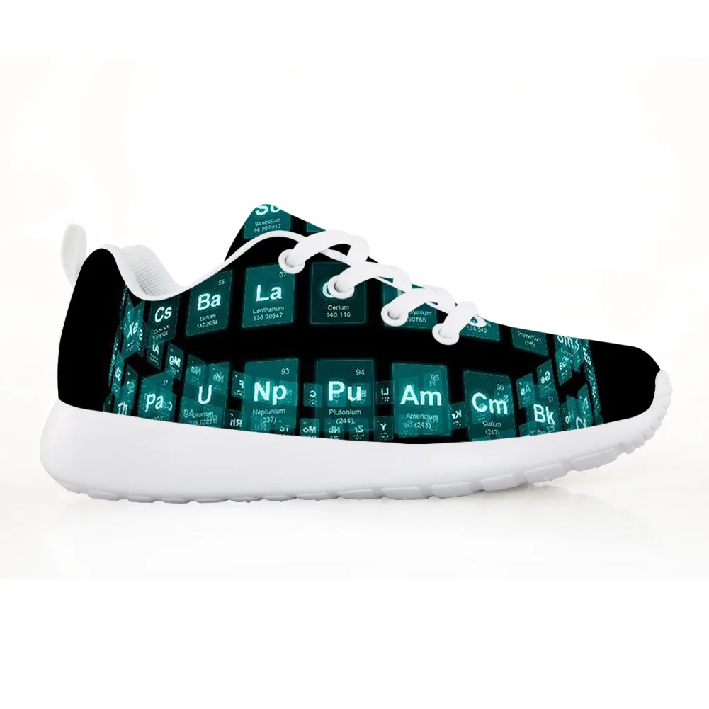 New Periodic Table of Elements Spring New Children's Shoes Mesh Breathable Casual Running Shoes Children Chemical