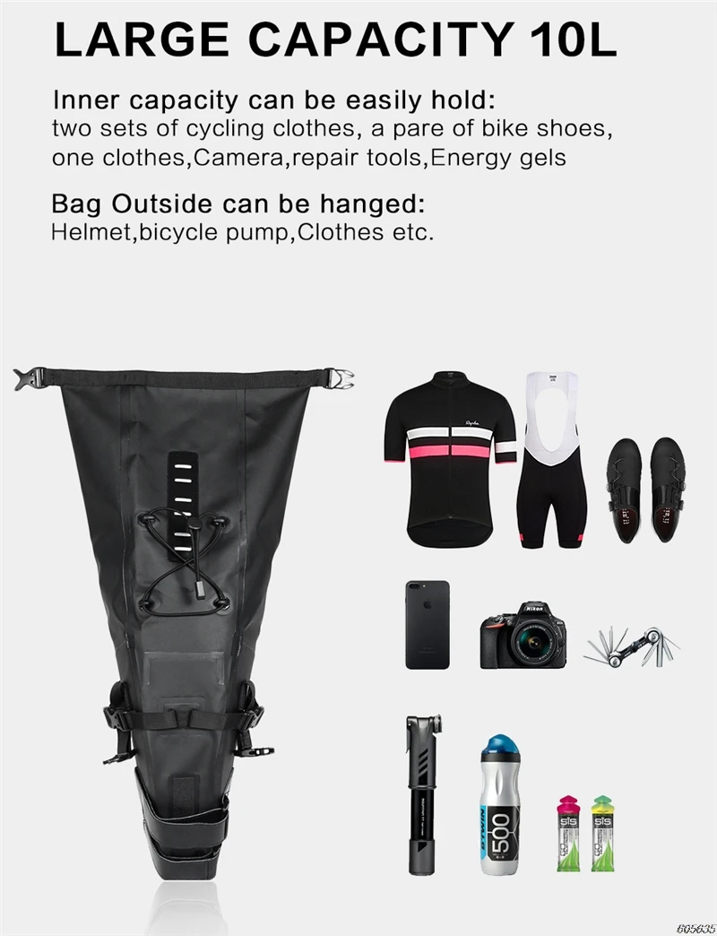 WOSAWE велосипедная седельная сумка, полностью водонепроницаемая, MTB, Шоссейная, велосипедная, задняя Сумка, 5L/10L/13L, сумка для задних сидений, Аксессуары для велосипеда