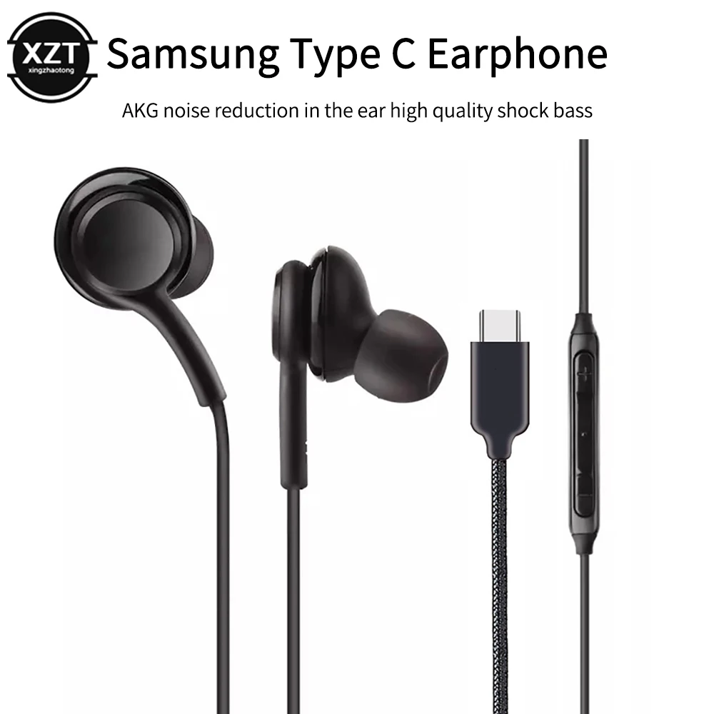 Проводные наушники Usb Type C для Samsung Galaxy Note S9 S8 S10 Plus S20 вкладыши с шумоподавлением