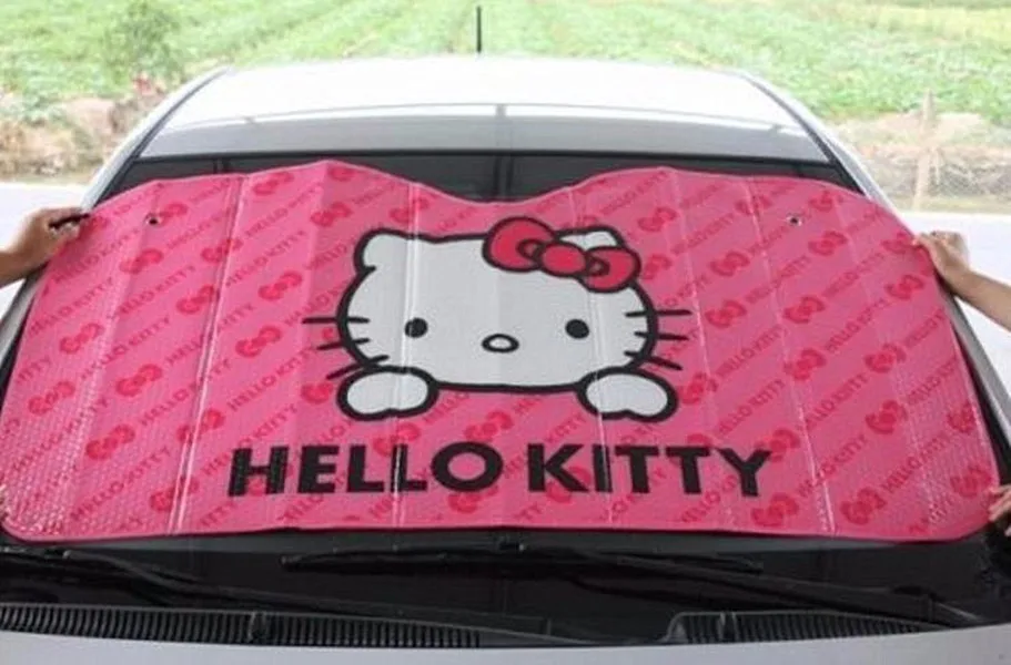 Hello kitty алюминиевая фольга лобовое стекло автомобиля светоотражающий солнцезащитный козырек солнцезащитный тент для автомобиля Styl