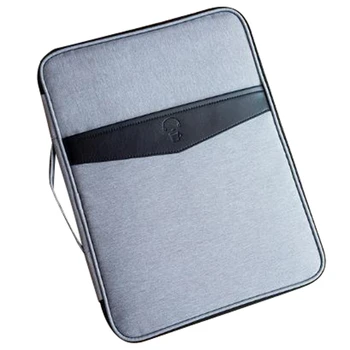 

Business Multifunctional A4 Document Bags Portable Waterproof Oxford Cloth Filing Products Storage Bag for Notebooks Pens(Light